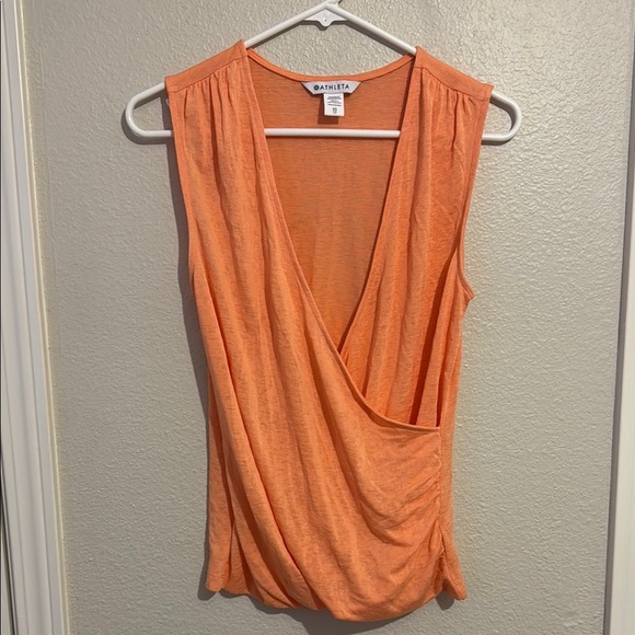 Athleta Breezy Wrap Tank Top Modal Blend Sleeveless Relaxed Fit - Picture 2 of 5